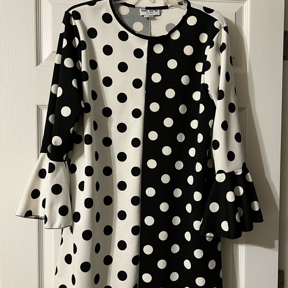 Black/Off-white Polka Dot Tunic by Shane Lee, Inc.